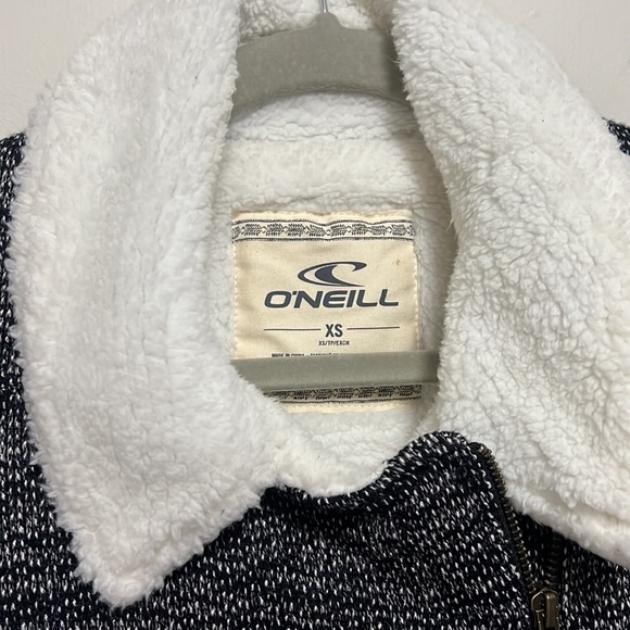 O’Neill Latte Faux Shearling Trim Moto Jacket - Picture 3 of 11